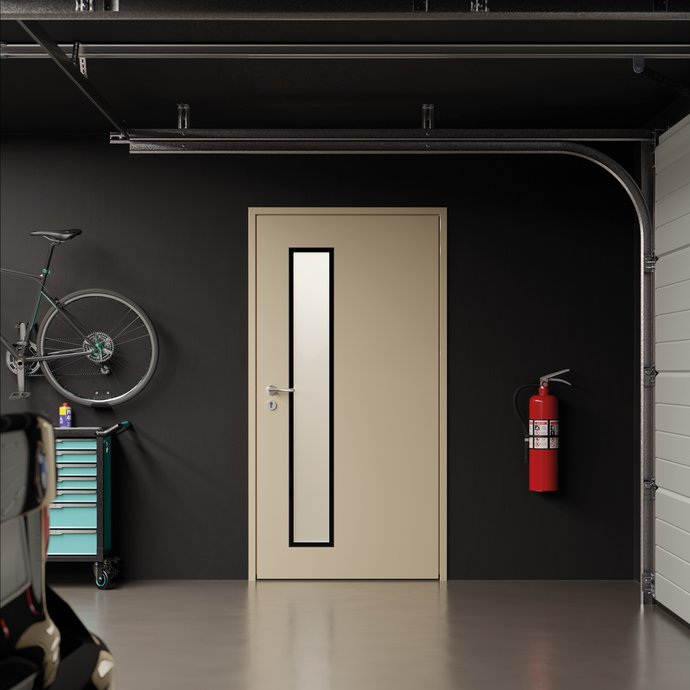 Innentür HIGHLINEflat in einer Garage