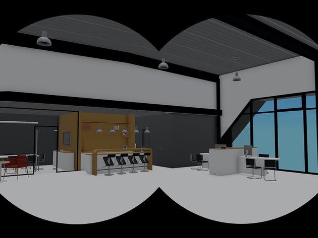 VR-Datenbrille bei Gebäudeplanung