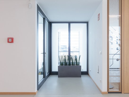 Drehflügeltür aus Alu-Glas für den Innenbereich Simple Verglasu